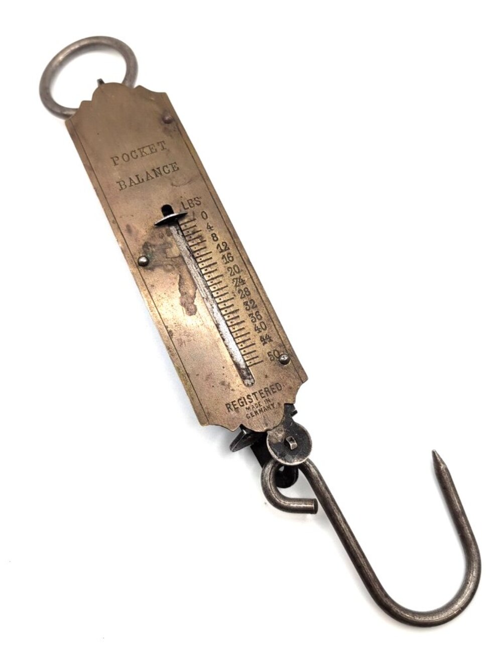 Vintage German Registered Pocket Balance Scale up to 50 lbs Industrial Tool GUC